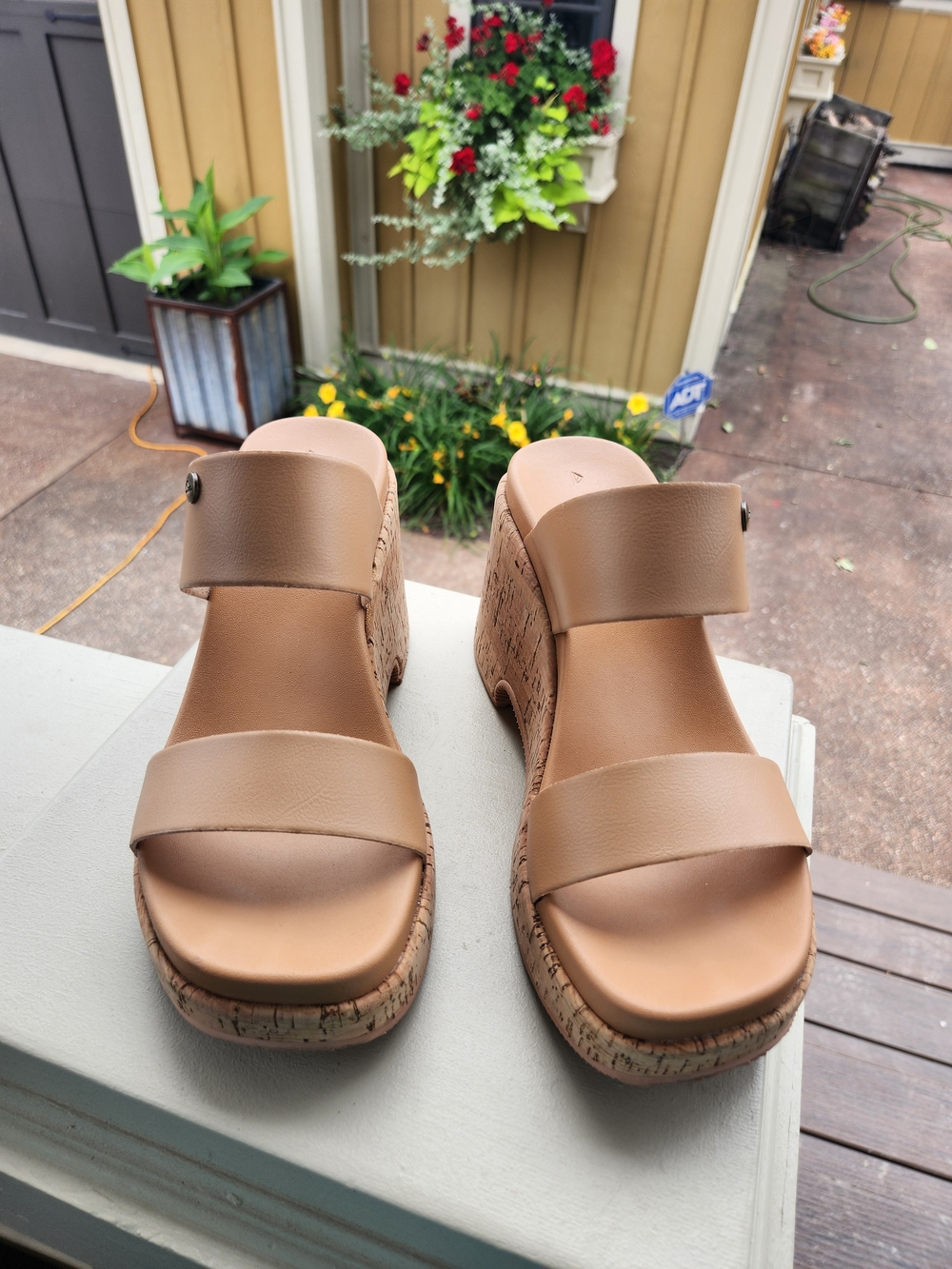 Reef Sunset Ibiza Cork Platform Slide Sandals - Picture 4 of 7